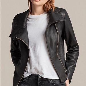 ALL SAINTS Black Leather Jacket - Bales